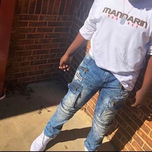 Ripped Blue Demim Jeans